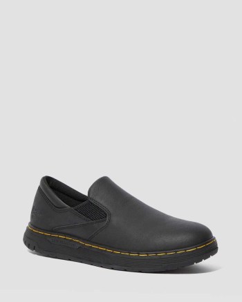 Dr Martens Brockley Slip Resistant Leather Pracovná Obuv Damske Čierne | 3457-ZKBUW